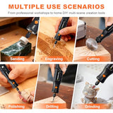 JANGKLIFE Mini Cordless Rotary Tool, 5-Speed 3.7V Rechargeable Rotary Tool Kit with 76-Piece Accessory Set, DIY Hand Tool for Sanding, Polishing, Drilling, Engraving, and 3D Printing
