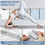 INDEPANDIA Wrist & Ankle Weights for Women and Men, 4lbs Pair Adjustable Silicone Weighted Bangles for Arm & Leg Workouts, Cloud Gray