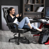 LEMBERI Gaming Chairs with Footrest, Ergonomic Video Game Chairs for Adults, Big and Tall Chair 400lb Weight Capacity