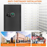 144 Position Key Lock Box Wall Mount with Combination Lock, Anti-theft Heavy Duty Key Safe with Adjustable Racks