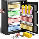 KornerBatl Heavy Duty 103 Position Key Lock Box with Code - Electronic Key Cabinet Wall Mount with Code - Secure Key Safe