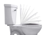 Round-front, Slow-Close, Wood, White toilet seat KOHLER