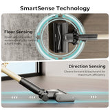 Candy Cordless Stick Vacuum Cleaner, 650W/320AW Powerful Suction, Up to 100min, Flexi-Fold Tube, SmartSense Tech, LED Headlights