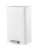 Garvee Space-Saving Office Trash Can, 4.8 Gallon Trash Can with Soft-Close Lid, Foot Pedal & Removable Inner Bucket, White