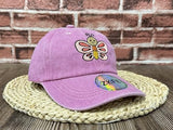 ZKFE Embroidered Anime Butterfly Hat Gift for Girl, Washed Pink Baseball Cap Embroidery Outdoor Dad Hat for Kids Child