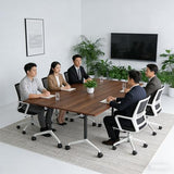 JNMDLAKO Conference Table, Folding Conference Room Tables On Wheels