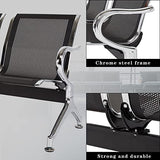 3-Seat Waiting Room Chairs - Waiting Room Bench with Arms Airport Reception Bench Guest Reception Chairs
