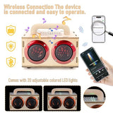 Build Your Own Bluetooth Speaker Kit - DIY STEM Gift for Teens 12-16, Wooden Speaker with LED Lights, Educational Electronics Kit for Boys Girls Age 8+