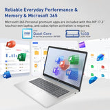HP 17.3” Touchscreen Laptop w/Microsoft 365, 16GB RAM, 512GB SSD+128GB UFS