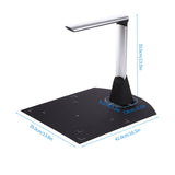 QERTYHJK Portable Document Camera Scanner High Speed 5MP Max A4 Size Book with LED Support 7 Languages for Office