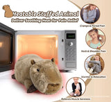 Capybara Stuffed Animals, Microwavable Stuffed Animal Adorable Fluffy Capybara Plush for Warmth Comfort, Heatable Coolable Lavender Scent Toy, Cute Soft Plushie Gift for Kids Adult & Children Boy Girl