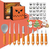 imarku Pumpkin Carving Kit, 36PCS Pumpkin Carving Tools, Professional Pumpkin Carving Knife Set with Stencils & Bag for Beginners