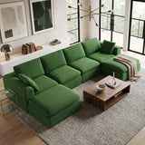 KISLOT 138" Boneless Cloud Couch,Sectional No Assembly Required