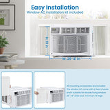 GarveeLife 10,000 BTU Window Air Conditioner – Smart AC Unit with Remote & App Control, High-Speed Fast & Quiet Cooling – 3 Modes, Dehumidifier, Energy Efficient, Washable Filter, 24H Timer – Cools Up