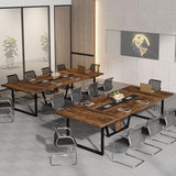 Tribesigns 8FT Conference Table Set of 2, Large Meeting Podcast Table for 10 People