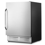 Velieta 24 Inch Outdoor Beverage Refrigerator Cooler,Stainless Steel Wide Refrigerator for 210 Cans,Fit Perfectly for 24" Space Built-in Counter