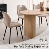 Lecafur HL Boucle Dining Chair with Built-in Handle Metal Legs