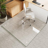 Tempered Glass Chair Mat for Carpet & Hard Floor, 46"x46" Office Chair Mat - Heavy Duty & Scratch Resistant