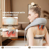 PERLEVI Cordless Shiatsu Neck and Shoulder Massager with Heat – 6D Kneading Massage, Deep Tissue Pain Relief for Trapezius, Rechargeable, Brushless Motor