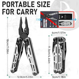 BIBURY Multitool Pliers Pro BI2045, Foldable Multitools with Replaceable Wire Cutters and Saw, Stainless Steel Multi Tool w/Upgraded Scissors and Screwdriver Set, Ideal for Camping, Hiking, Survival