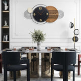 39X20 inch Extra Large Wall Clock - Modern Wood and Metal Decorative Clocks for Living Room, Battery Operated Big Clocks,Silent Non Ticking Hanging Clock for Home Office Wall Art
