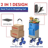 uper Loading Stair Climber 220 lbs Capacity, Grocery Foldable Trolley with Extra Large