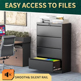 4 Drawer Lateral File Cabinet with Lock, Metal File Cabinets for Home Office