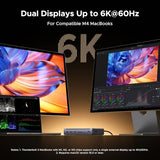 Maxidok Thunderbolt 5 Hub Revodok 10 in 1, 120Gbps with 3×TBT5 (Single 8K / Dual 6K), 140W Total Power