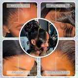 SKINLIKE HD Lace Wig Body Wave 13x6 Lace Front Wigs Human Hair Pre Plucked 200% Density