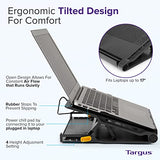 Targus Laptop Cooling Pad for Laptops up to 17-inches, Dual High-Speed Fans Chill Mat + 4-Port USB Hub Laptop Fan Cooling Pad for Work