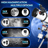 Dianfan 150EQ Professional Astronomy Telescope for Adults High Powered