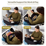 Cushioned Lap Pillow for Reading, Gaming, Work & Travel, Soft & Portable Laptop Desk for Bed, Couch