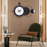 Anmotpe Large Wall Clock Black Modern Wall Clocks Nordic Style Clock Non Ticking Battery Operated Big Wall Clocks for Living Room, Kitchen, Dining Room, Bedroom-36.8X22inch