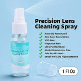 Ordilend Glasses Cleaner, Glasses Cleaning Kit with Eyeglass Cleaner Spray, Eyeglass Lens Cleaner, Microfiber Cleaning Cloth,Portable Eyeglass Repair Kit with Screws, Safe for All Lens(White)