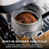 Ninja Luxe Café Premier 3-in-1 Espresso Machine, Drip Coffee, & Rapid Cold Brew | Built-in Coffee Grinder, Hands-Free Milk Frother, Assisted Tamper for Cappuccinos & Lattes | Stainless Steel | ES601