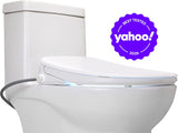 ALPHA BIDET UXA Pearl Auto Bidet Toilet Seat in Elongated White | Endless Warm Water | Automatic Lid and Seat | Arced Stainless Steel Nozzle | LED Nightlight | Dryer | Deodorizer | 3 Year Warranty