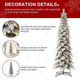 Glitzhome 11ft Prelit Christmas Tree, Artificial Christmas Tree with 700 Warm White Lights