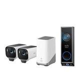 eufy Security eufyCam S3 Pro 2-Cam Kit + Video Doorbell E340,Solar Camera Outdoor Wireless, MaxColor Night Vision, 4K Security Camera with Solar Panel, Dual Cameras with Delivery Guard