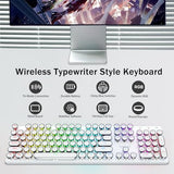 Redragon K710 Wireless Typewriter Mechanical Gaming Keyboard, Bluetooth/2.4Ghz/Wired, RGB LED Backlit
