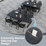 8PCS Modular Folding Conference Table, Mobile Meeting Training Table