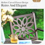 Sophia & William Cast Aluminum Patio Bar Chairs Set of 2, Bar Height Swivel Outdoor Bar Stools Chairs, Counter Height Outdoor Barstools, Brown, Load Capacity: 350 lbs