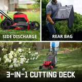 PowerSmart Electric Cordless Lawn Mower 17" 40V, 3-in-1 Brushless Push Lawn Mower, Lightweight, Foldable Handles
