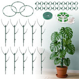 Plant Stakes for Indoor Plants Adjustable to 25" with Trellis & Clips