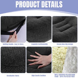 HOMBYS Extra Thick Chair Cushions for Office,6 in Breathable Adult Booster Seat for Car, Black