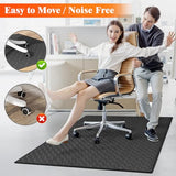 KMAT Office Chair Mat, 36x48in Heavy Duty Hardwood/Tile Floor Protector, Black