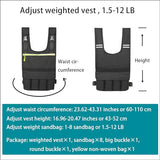Adjustable Weighted Vest, 1.5-12LB, Soft and Washable to Keep Clean after Workout, Weighted Vest for Women and Men with Shoulder Pad, Chest Pocket for Holding Phone