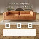 POLY & BARK Argan 93” Leather Sofa – Full-Grain Italian Aniline Leather