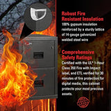 FireKing Turtle Vertical 2 Drawer Fire Rated File Cabinet, Black