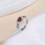 Oseew 2027 Custom Heart Shape Class Senior High School Ring for Women