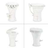 Toilet - White, Oblong Shape, Lightweight and Efficient Dometic